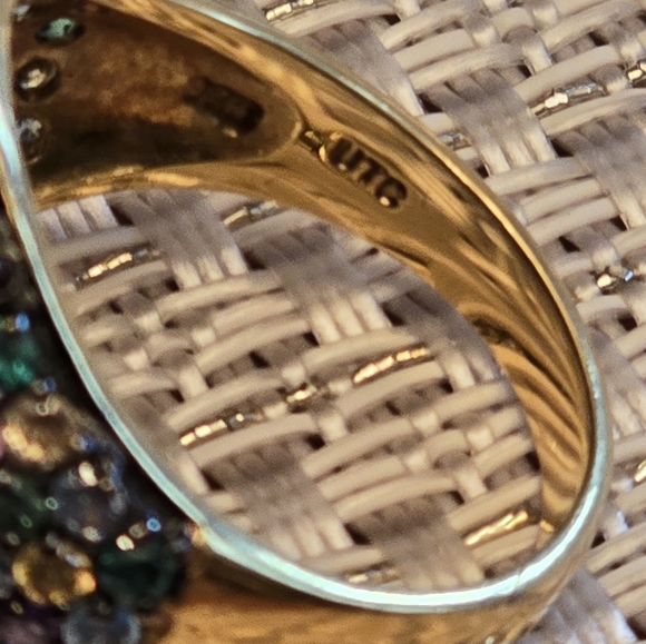 Beautiful Sterling Ring Sim. Fire Opal Mark 925 UTC. - Picture 4 of 6